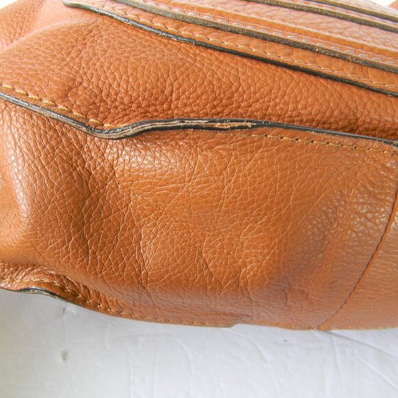 CHLOE MARCIE TAN PEBBLE LEATHER HOBO/CROSSBODY MESSENGER BAG MADE IN ITALY - Picture 8 of 15